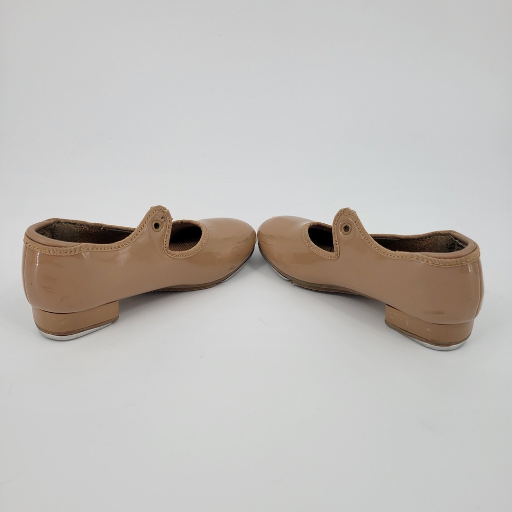 Weissman Tap Shoes Kids 11C Tan Patent Leather W600 Dance Shoes Dancewear - Picture 9 of 10